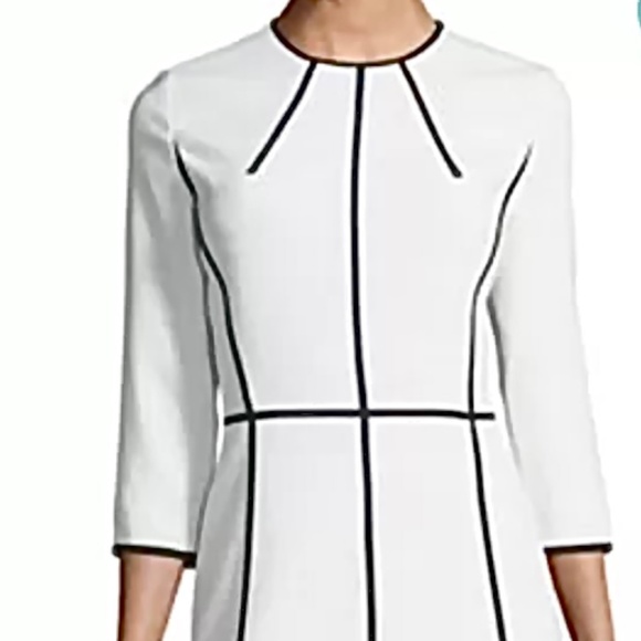 Immaculate ESCADA DRESS New without tags PRISTINE - 38 WINTER WHITE VIRGIN WOOL - Picture 1 of 16
